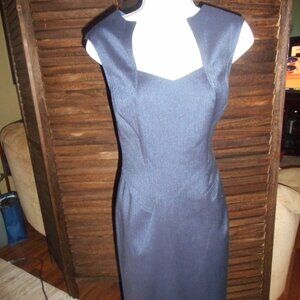 Perfect Condition Anne Klein navy herringbone dress, size 4